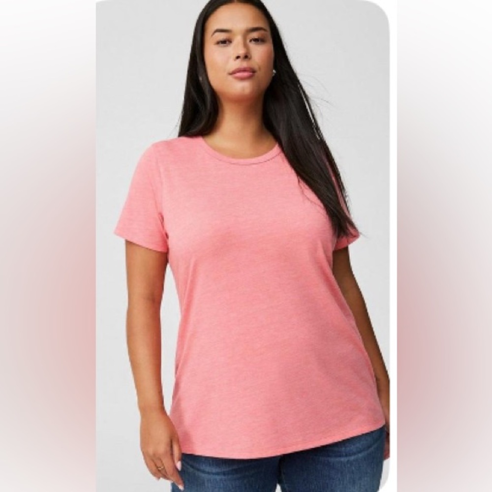 🆕 Torrid Crew Neck Everyday Signature Jersey t-shirt Tea Rose Size 1